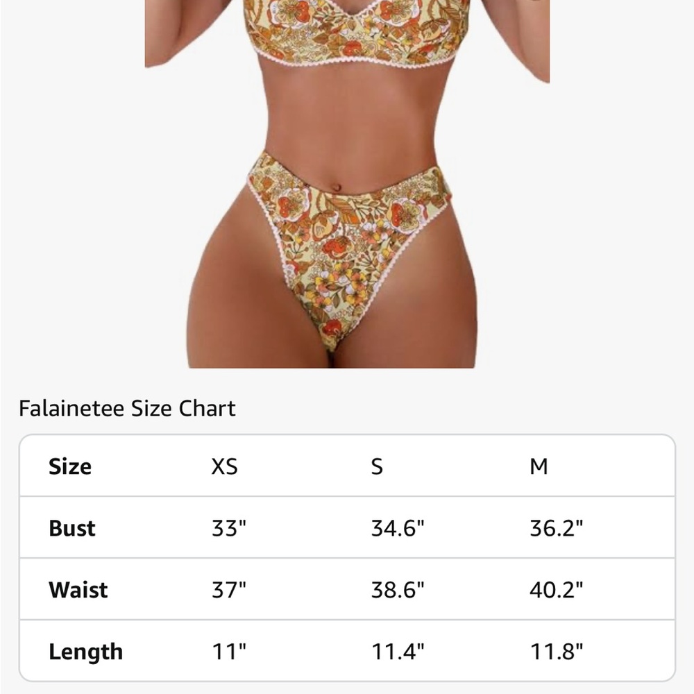 Floral Bikini Set NWOT - Picture 4 of 15